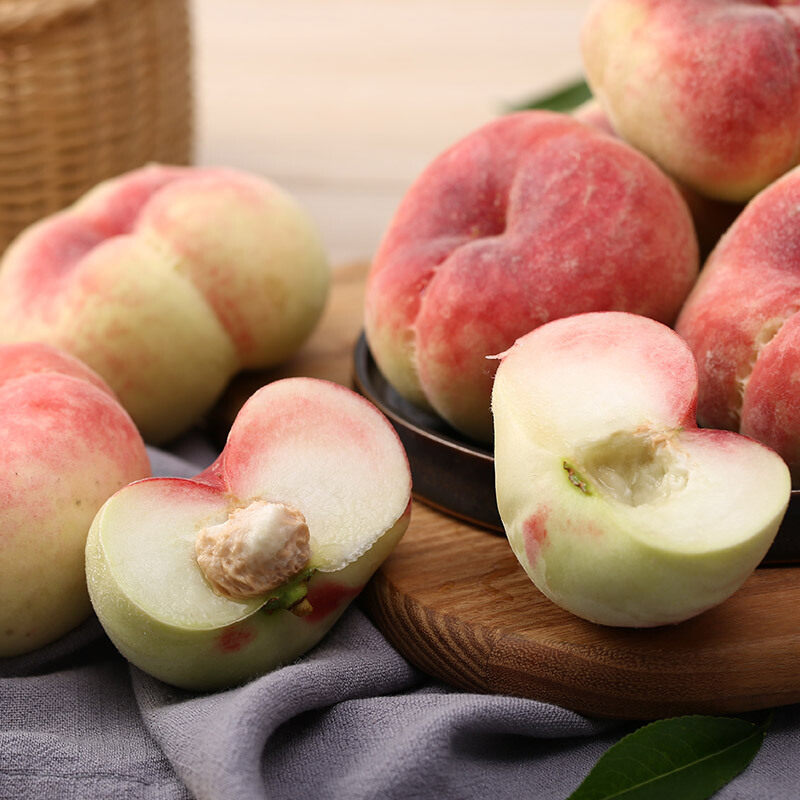 毛蟠桃蟠桃桃子3斤分享单果80g以上新鲜水果桃