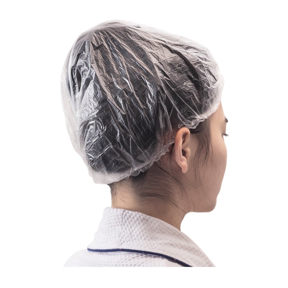 浴帽千屿100只一次性防水泡澡沐浴头套头发厨房浴帽