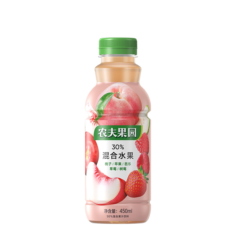 农夫果园混合果汁饮料450ml15瓶桃子苹果芭乐草莓树莓浓缩果蔬汁