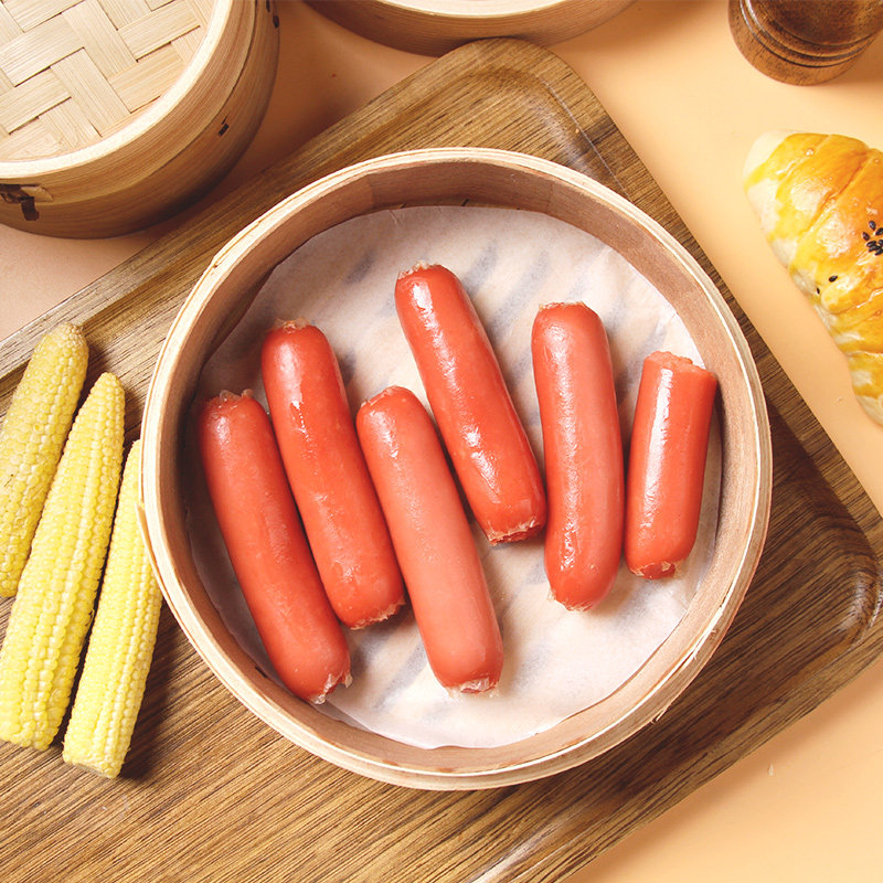 双汇台式热狗早餐速食火腿肠台湾风味烧烤煎炸肉制品