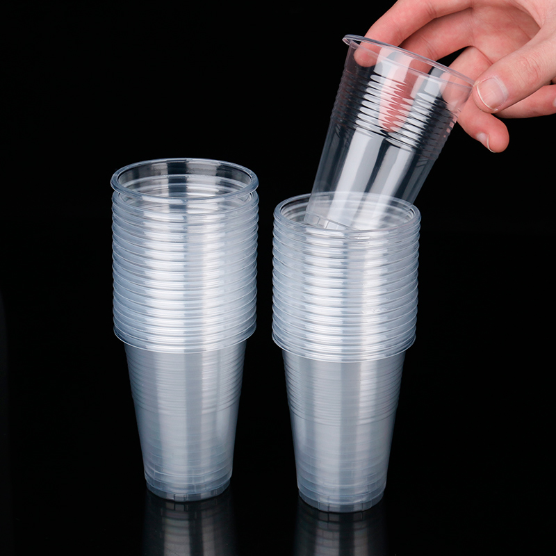 美饮一次性杯子水杯180ml50只10包家用加厚塑料塑杯