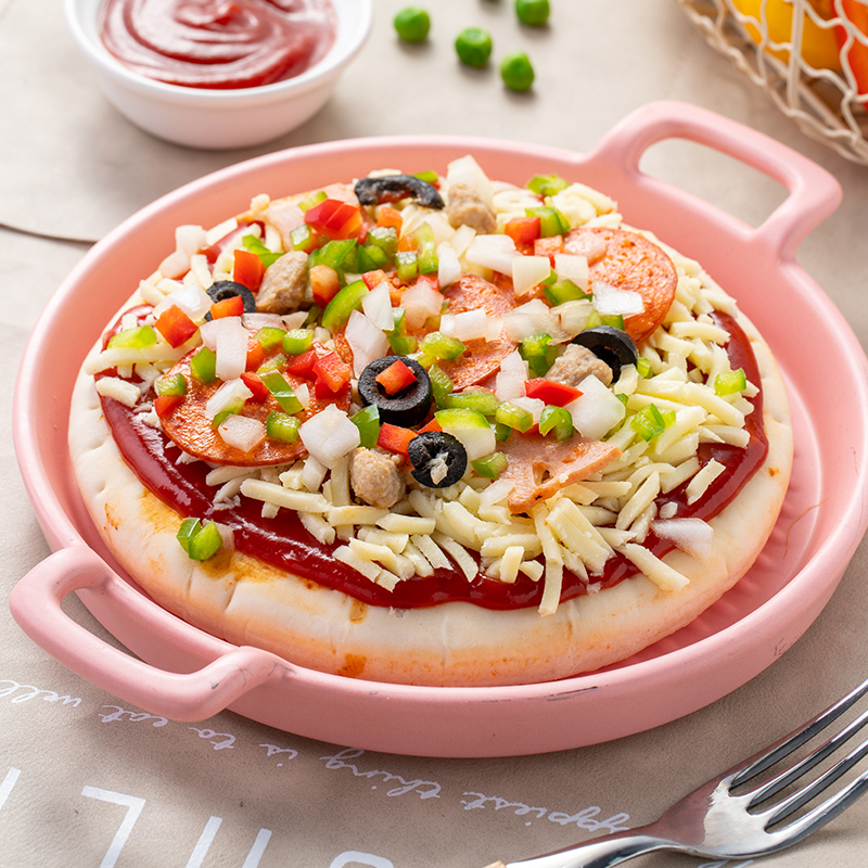 小牛凯西披萨半成品早餐加热即食3盒装6/7寸速冻比萨家用套餐饼底