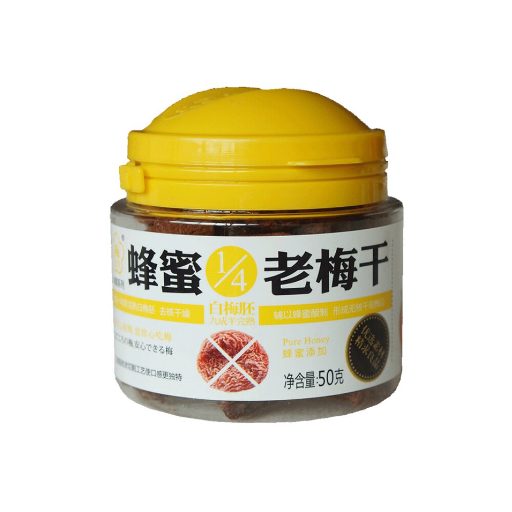 梅饴馆1/4蜂蜜老梅干话梅干情人梅话梅肉梅肉50g零食蜜饯果脯 - 天猫