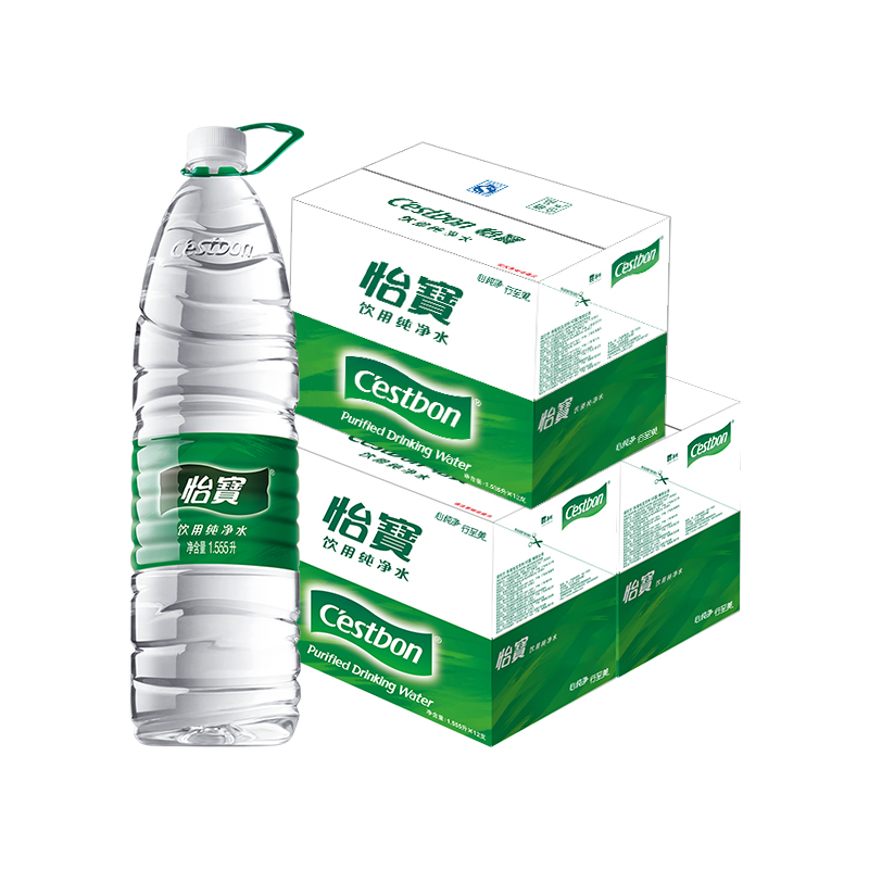 怡宝饮用水纯净水1555ml*12瓶*3箱整箱装煮饭泡茶煲汤补充水分