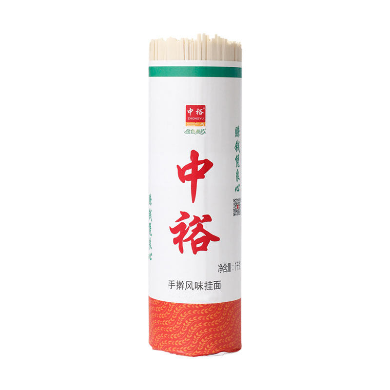 中裕手擀风味挂面1kg 面条 宽面 方便面食 不含食品添加剂