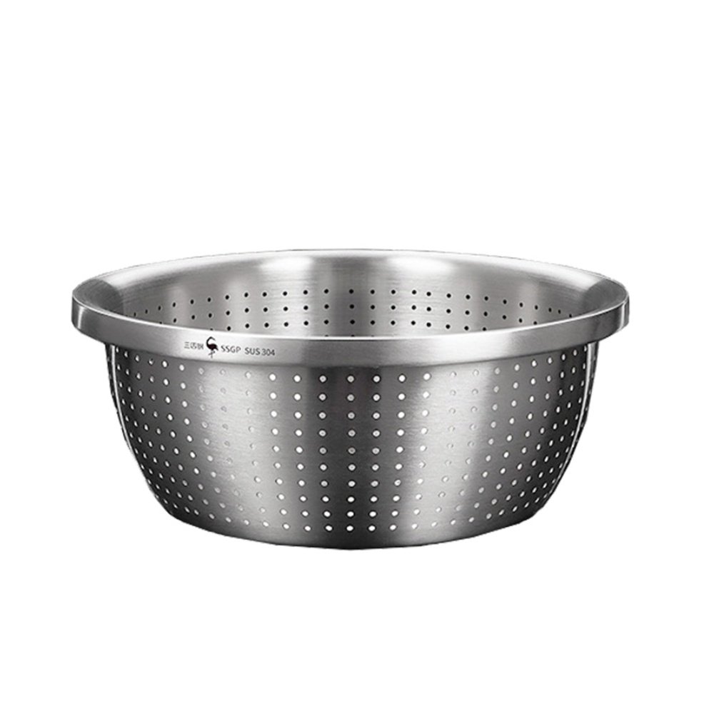 不锈钢家用盆子厨房沥水篮菜盆洗菜叁肆钢ssgp漏盆沥水篮