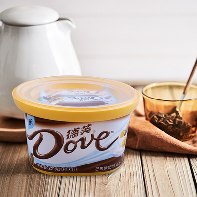 dove/德芙酸奶芒果牛奶巧克力礼盒221g碗装甜蜜糖巧休闲零食