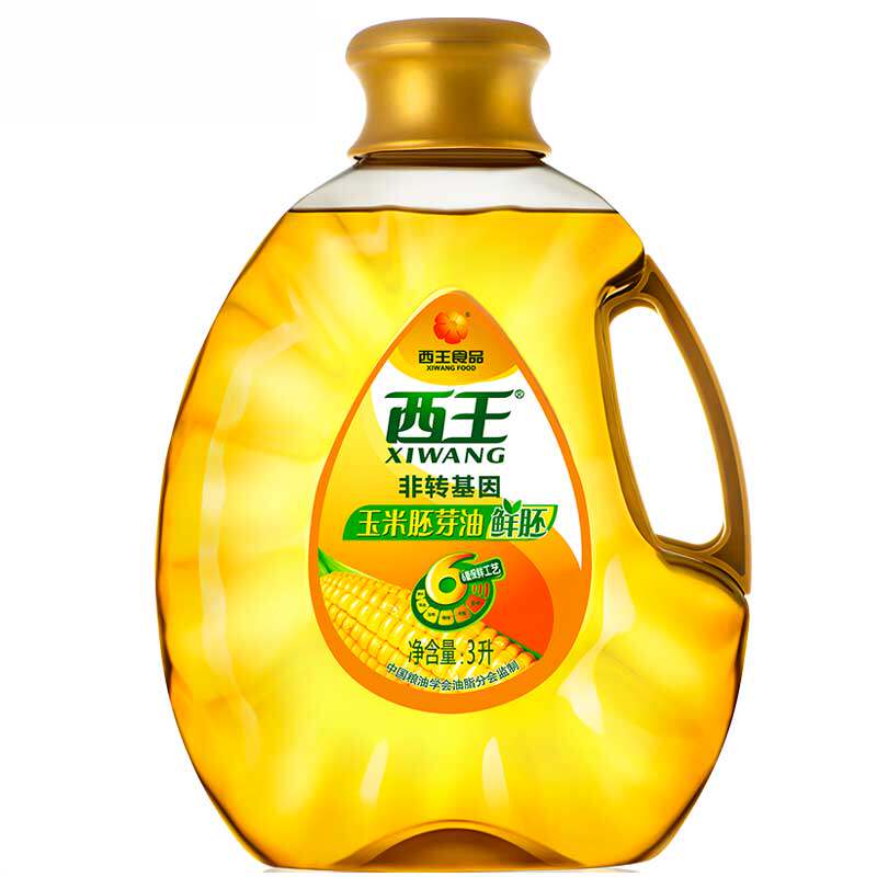西王鲜胚玉米胚芽油3l非转基因物理压榨食用油食油安全家用