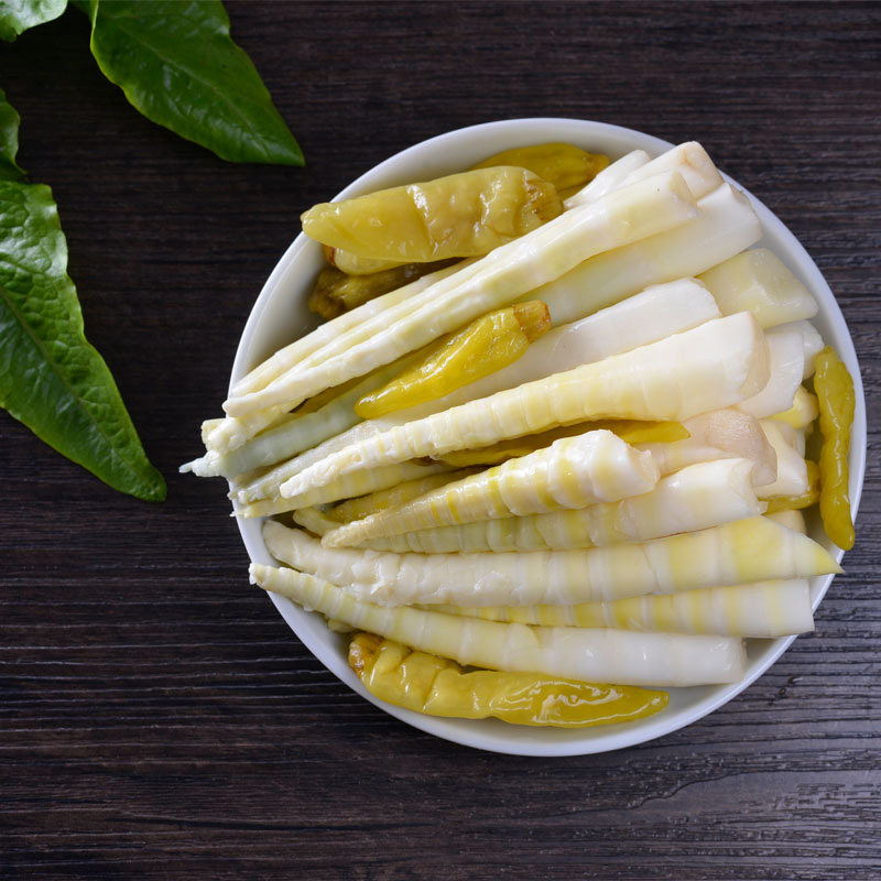 杨生记泡椒脆笋尖爽脆泡山椒200g/袋笋干竹笋尖休闲零食下饭菜