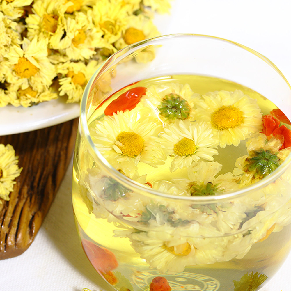 贡苑 茶叶 花草茶 桐乡胎菊花 杭白菊 菊花干 胎菊花茶150g/袋