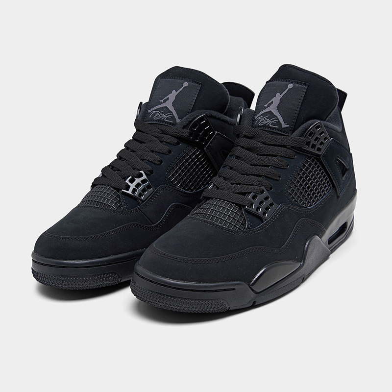 nikeairjordanretroaj4黑武士男子麂皮篮球球鞋篮球鞋