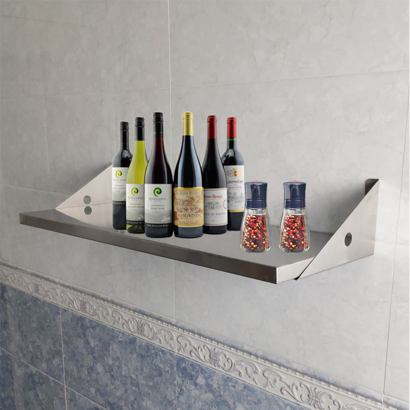 隔板板架不锈钢一字微波炉置物架厨房层板防水电锅搁板