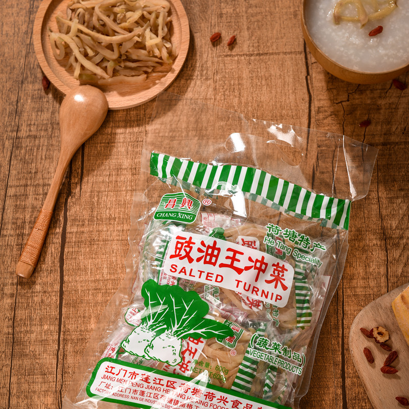 江门特产荷塘豉油王冲菜正宗头菜冲菜丝片酱腌菜大头菜600g包