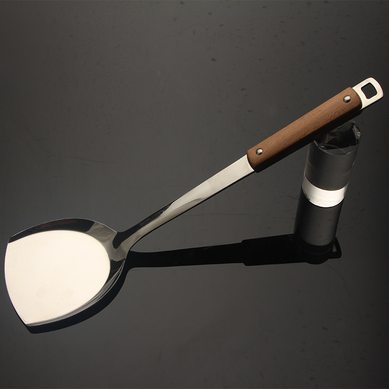 防烫加长手柄无磁不锈钢锅铲炒菜铲子加厚厨房锅铲