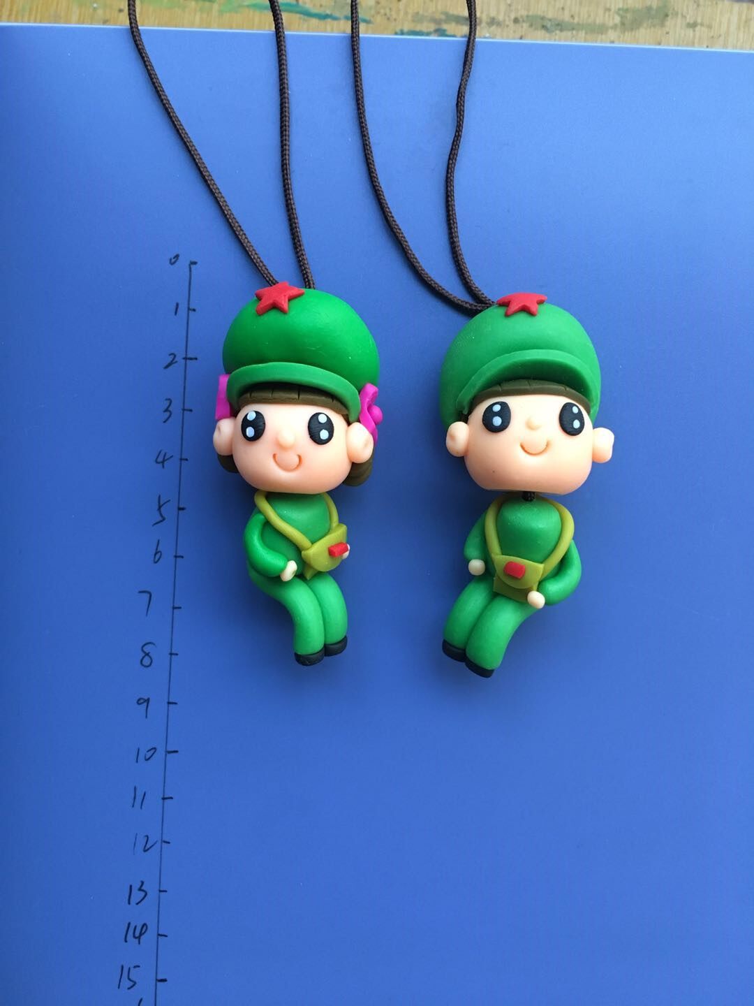 大号海魂衫雷锋军人挂坠汽车挂件钥匙包软陶手工挂饰