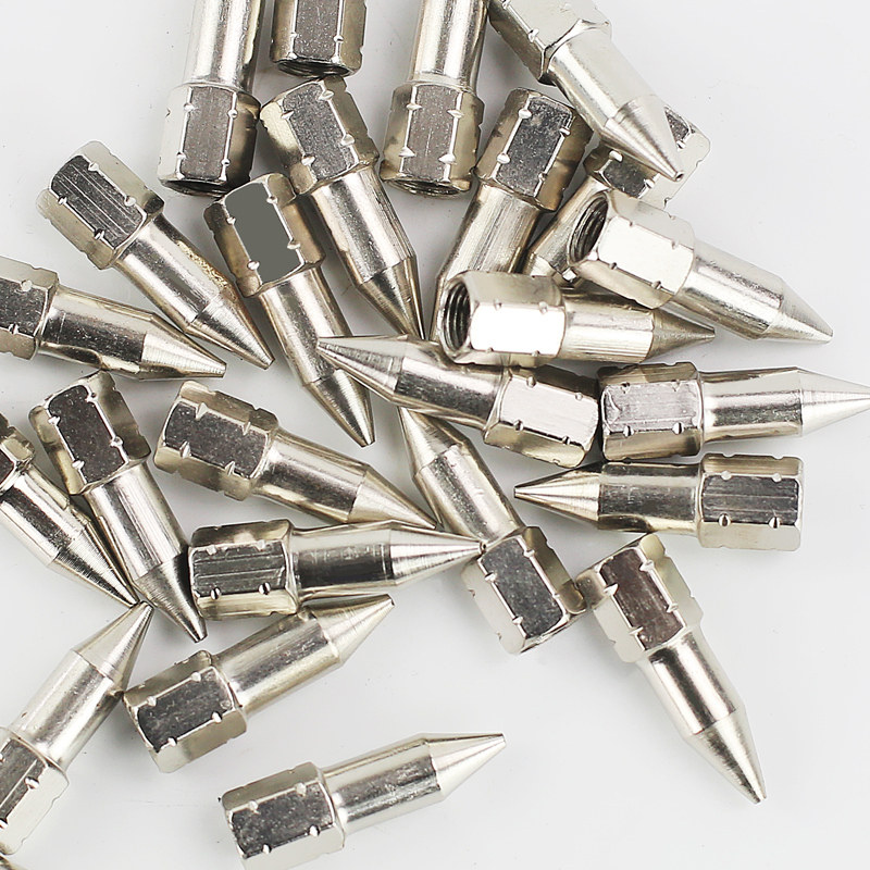 白钢尖头黄油枪枪头平头气动黄油枪嘴挖机高压黄油枪头子手动配件