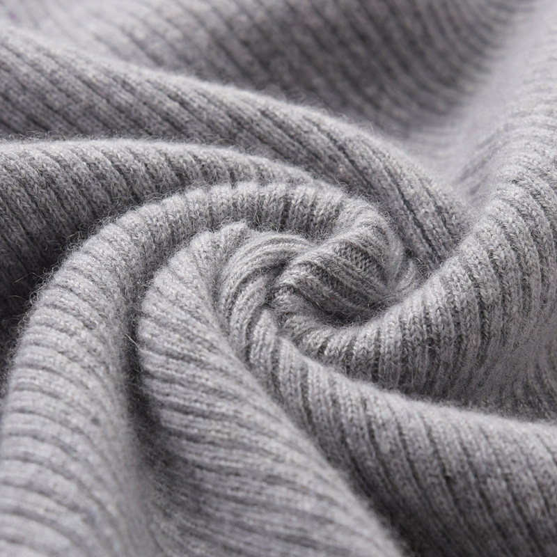 吉圣绒纯羊羊绒衫男士高领抽条修身贴身套头毛衣针织衫