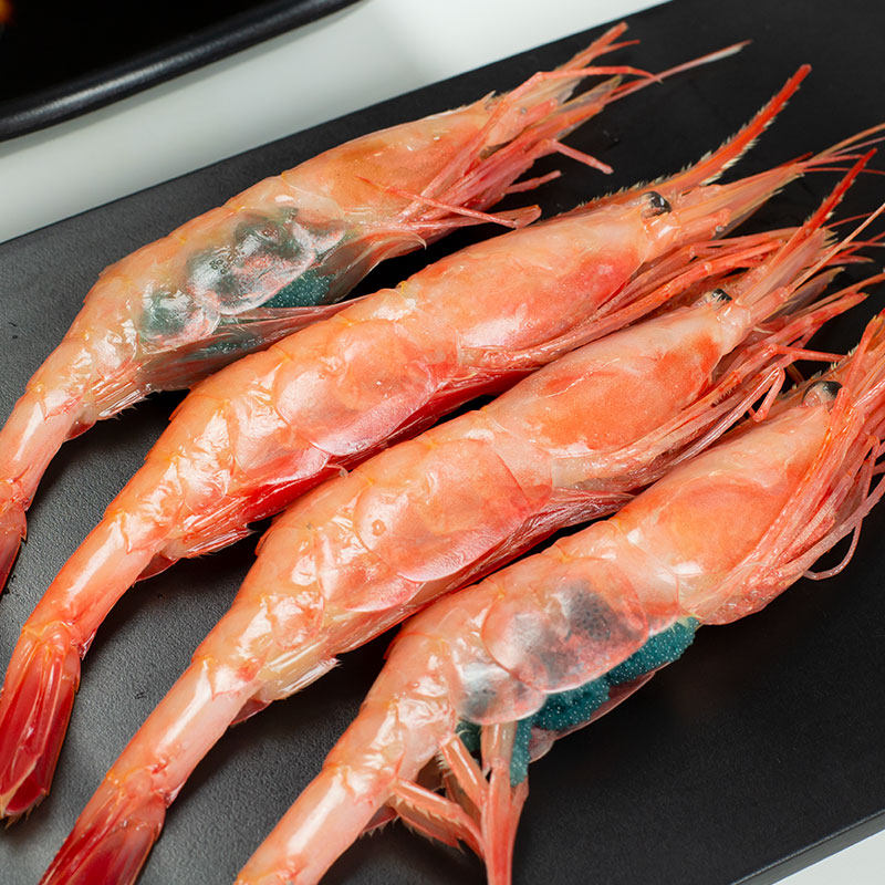 俄罗斯甜虾北极甜虾即食生吃北极虾大号2l日本日式料理刺身