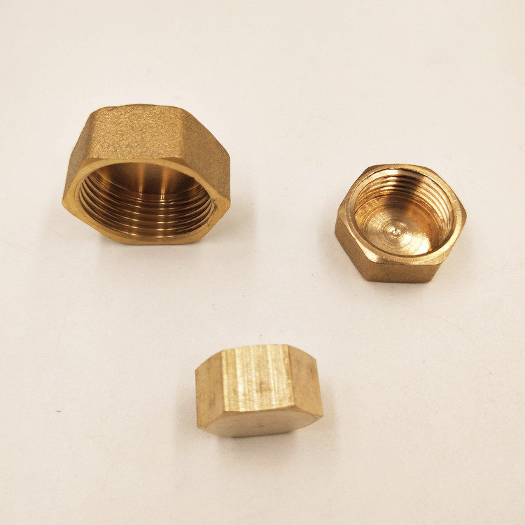 黄铜管帽螺纹dn50分管堵帽内丝内牙盖头接头接头
