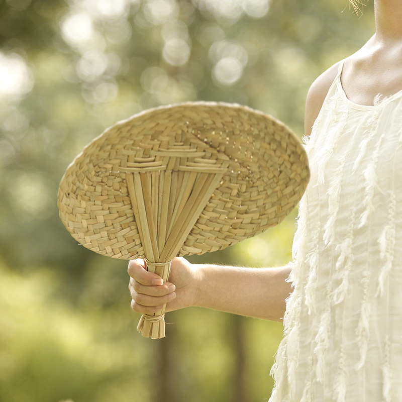 天然蒲草编织蒲扇手工草编扇子手摇摇扇夏季工艺扇