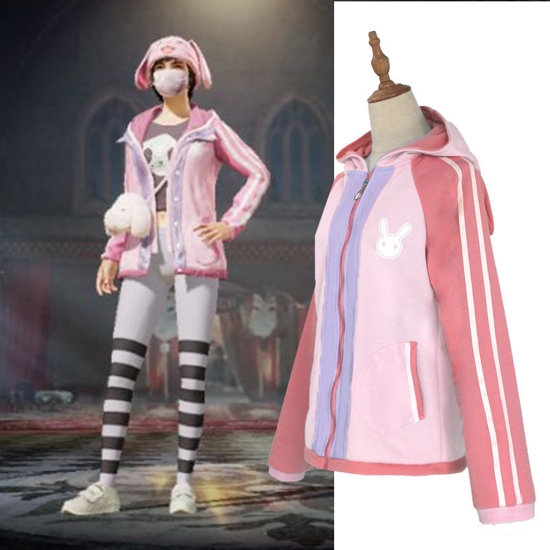 和平精英狂战萌兔cos吃鸡亲子外套衣服日常动漫t恤