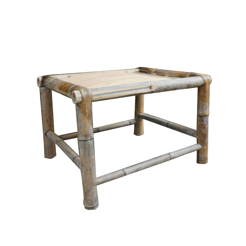 桌子手工竹编君落四方方桌家用茶道休闲竹桌竹编