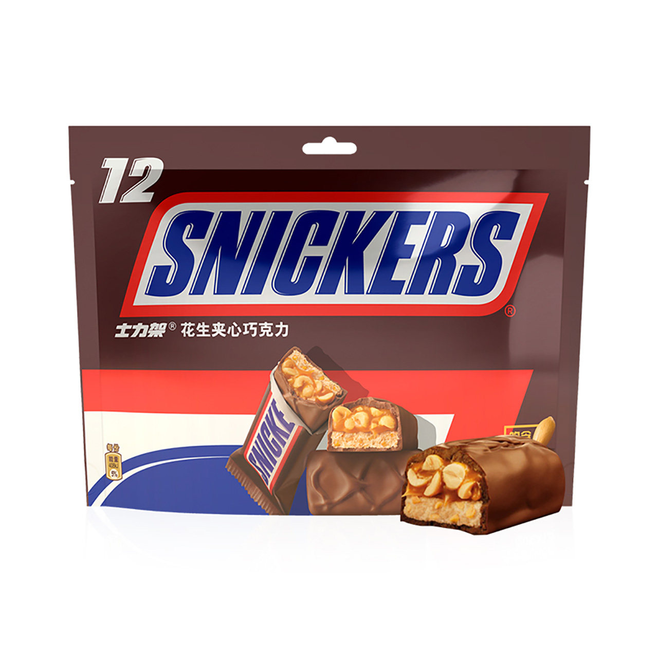 士力架花生夹心巧克力51g24支盒装休闲食品家庭喜糖夹心巧克力