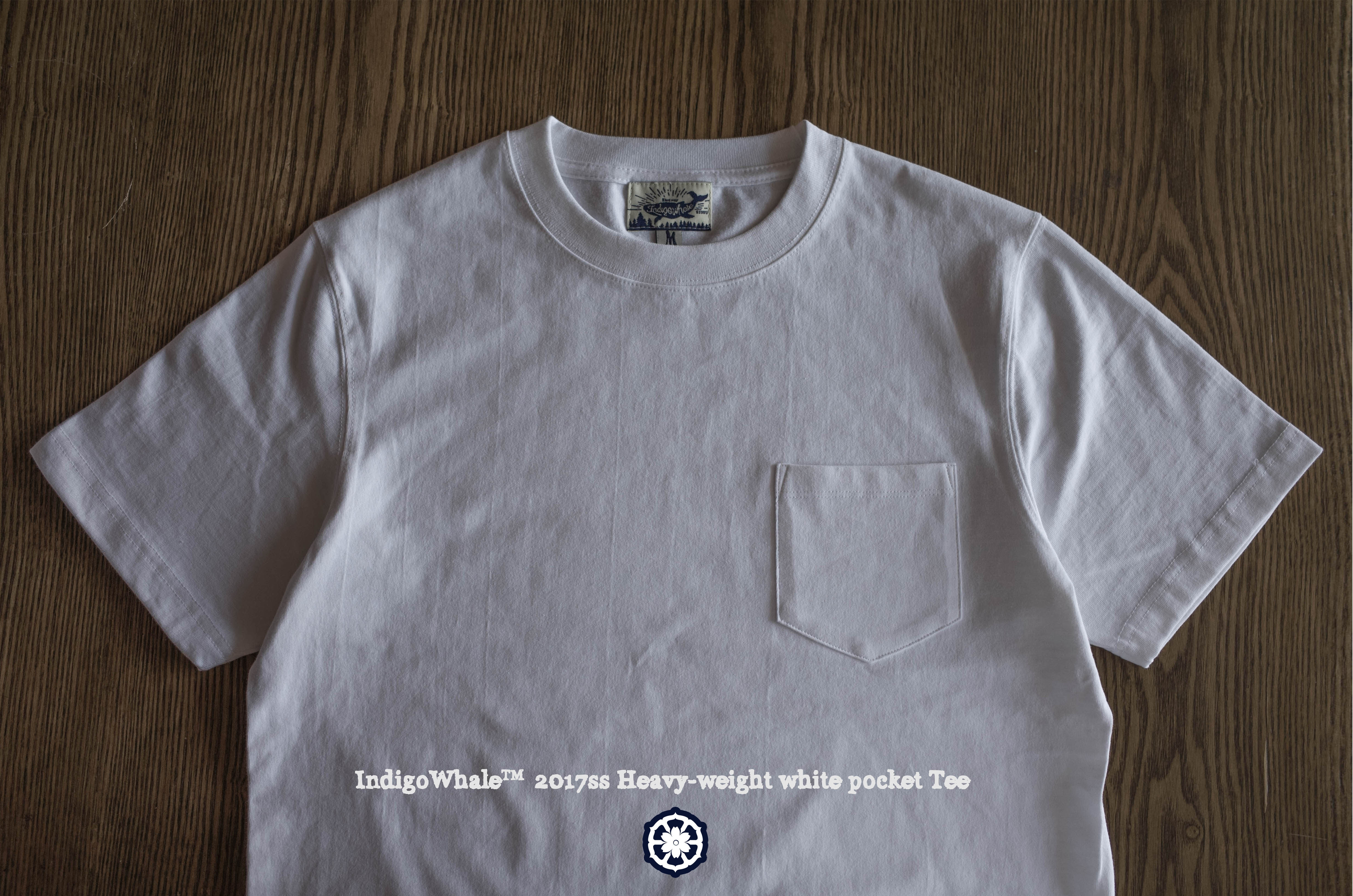 indigowhale 纯棉重磅口袋白tee 复古纯棉水手t恤 【四色入】