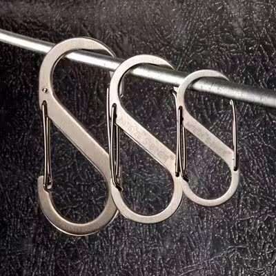 奈爱niteize不锈钢8字钥匙扣多功能快挂户外包调节挂扣