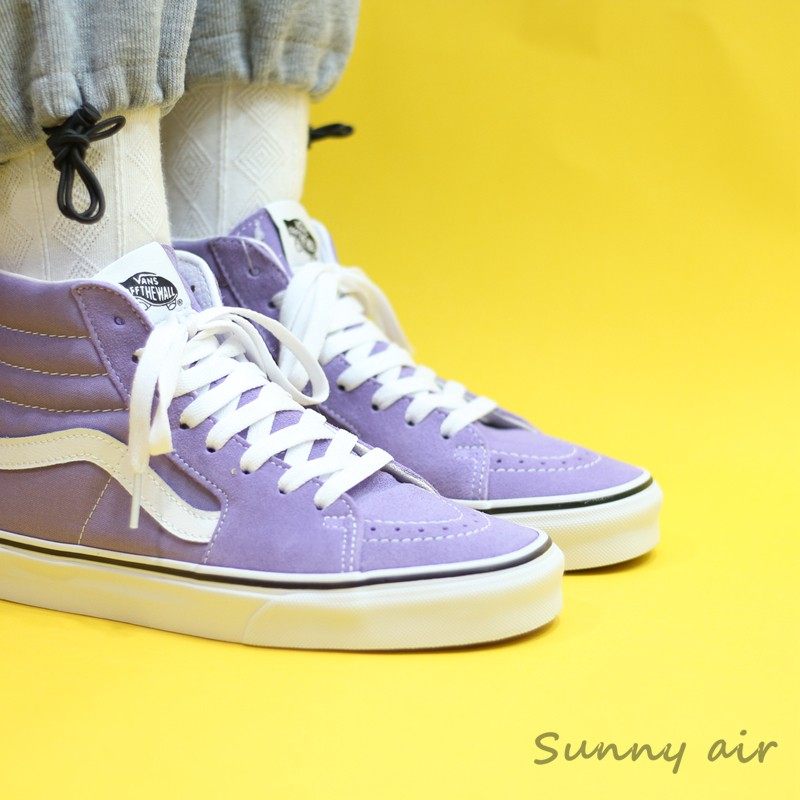 sunny现货vans高帮sk8hi香芋紫高帮休闲女鞋板鞋vn0a32qg9gd