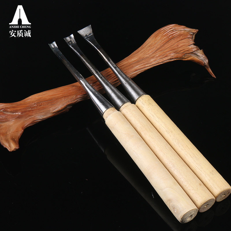 打坯翘头圆刀东阳木雕刻刀挖勺刀木根雕刻刀圆弧刀打坯刀木工工具