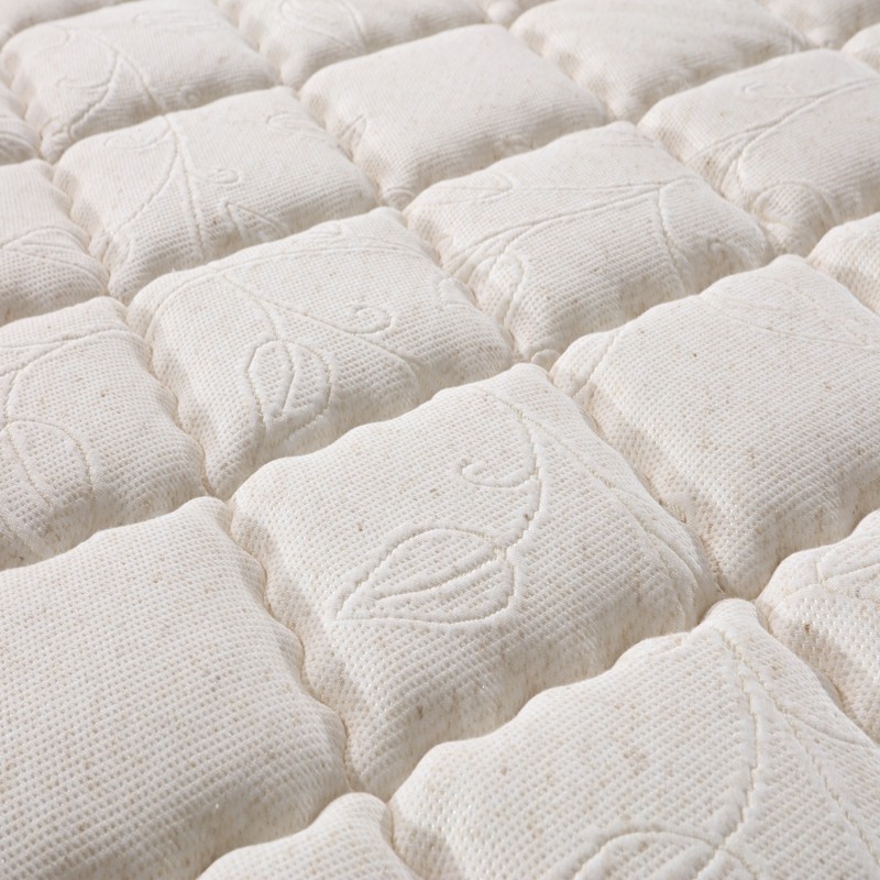 席梦思床垫亚麻吸湿透气针织面料天然乳胶记忆忆棉弹簧床垫