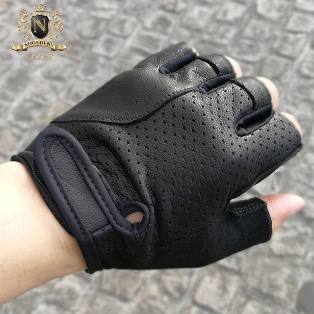 Rootis Men's Sports Motorcycle Gloves Outdoor Riding Leather Gloves Motorcycle Gloves Half Finger Leather Gloves Men Rootis Men's Sports Motorcycle Gloves Outdoor Riding Leather Gloves Motorcycle Gloves Half Finger Leather Gloves Men