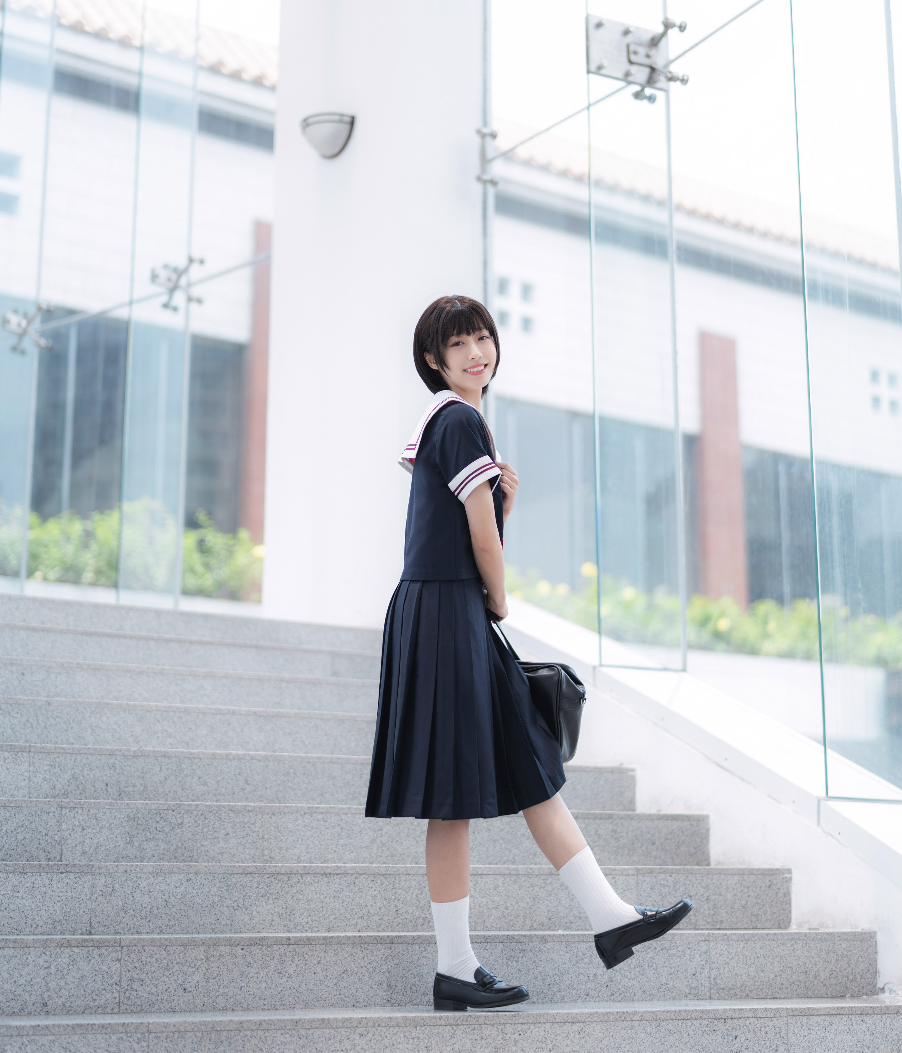 放学后jk制服日本女学生校服裙藏青色学生校服