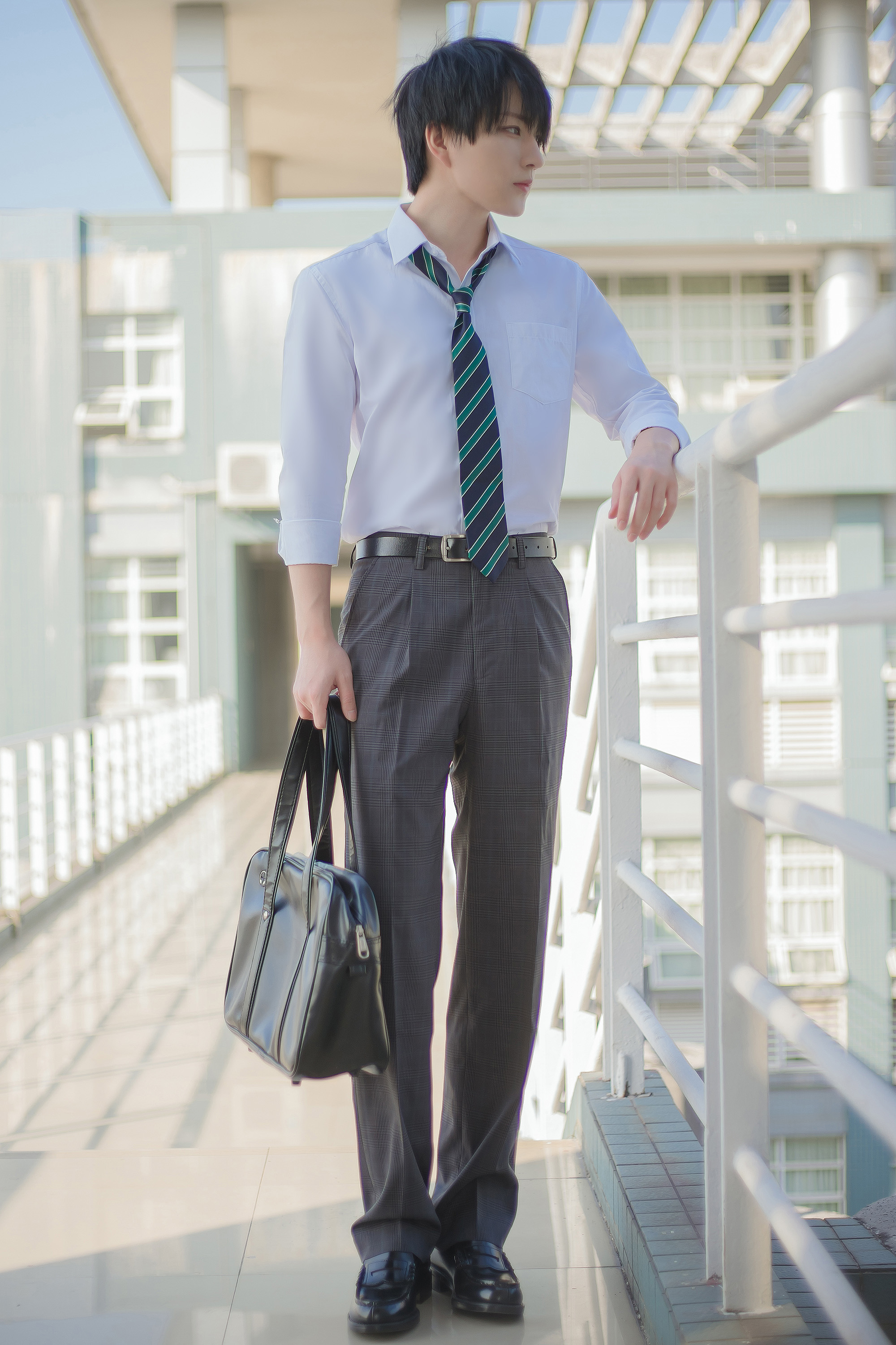 【现货】放学后千良川格裤 dk制服裤男生校服日系学生