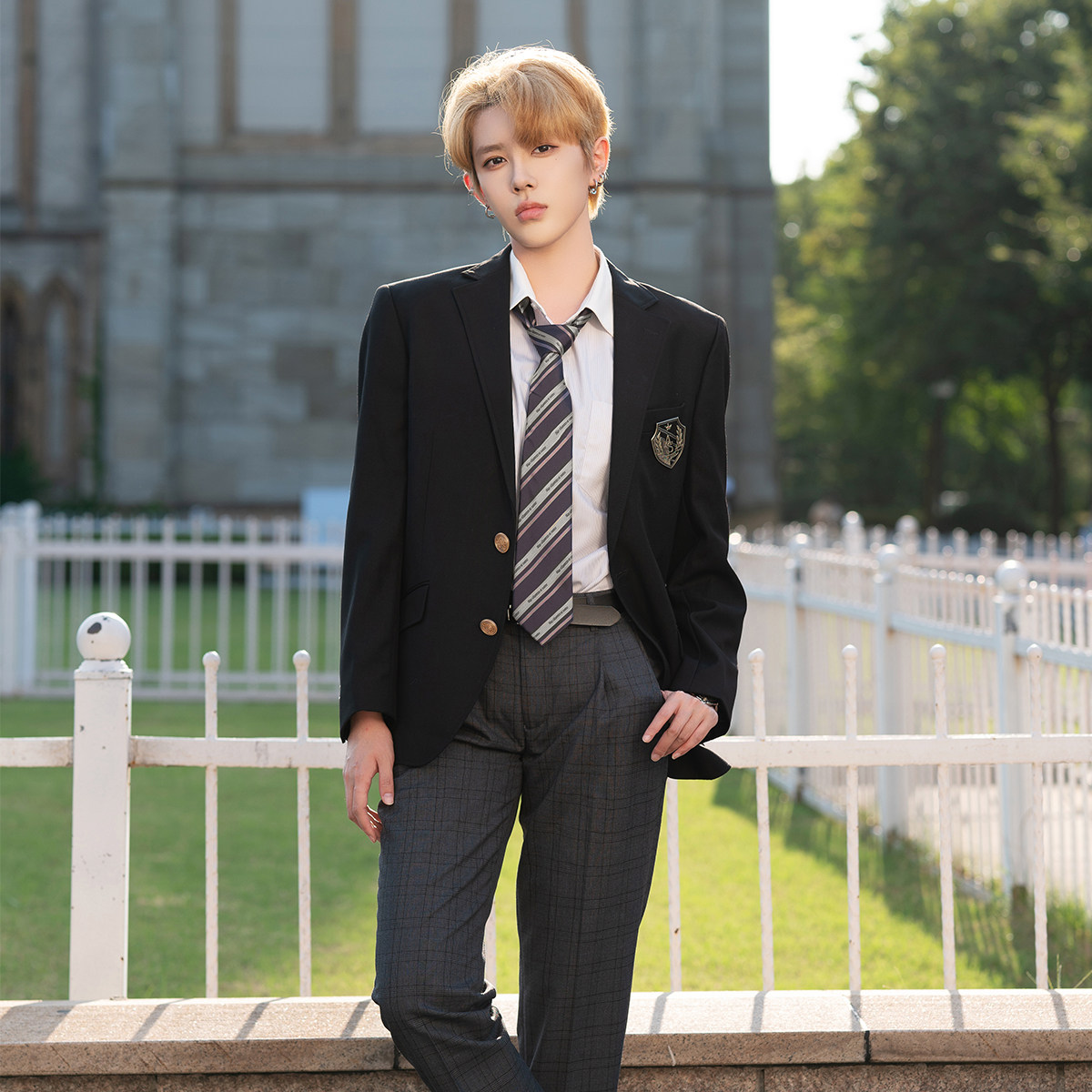 现货放学后dk西装原创男款西服秋冬季jk制服西服