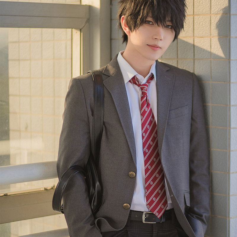 【现货】放学后 dk制服西装日本正统学生浓绀jk男子西服校服外套