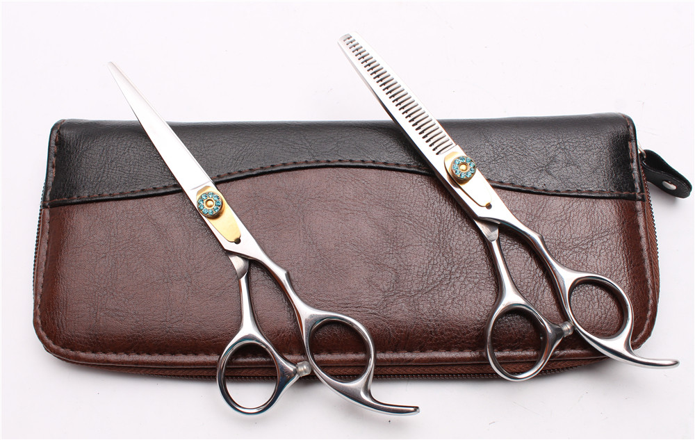 定制logo6宝石美发剪发发廊专用理发平剪刘海美发刀剪