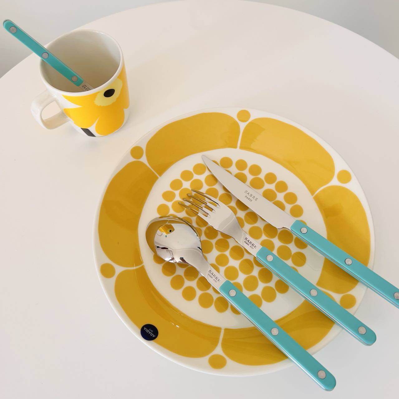 法国正品sabreparistiffany蓝色亮面西餐餐具套装西餐餐具套装