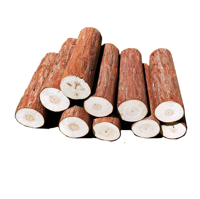 壁炉装 饰树桩实木头围栏木材摆件 饰木桩圆木片带皮木柴原木婚庆装