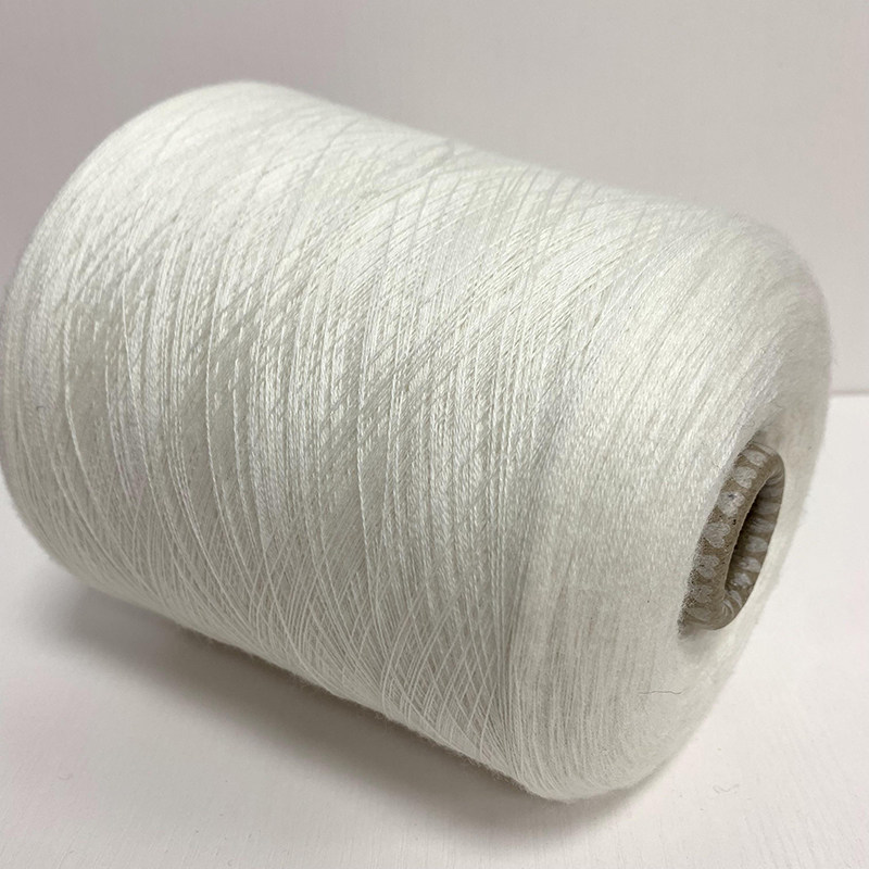 新澳48支美丽诺羊毛毛线手织白色夹花针织钩针毛线