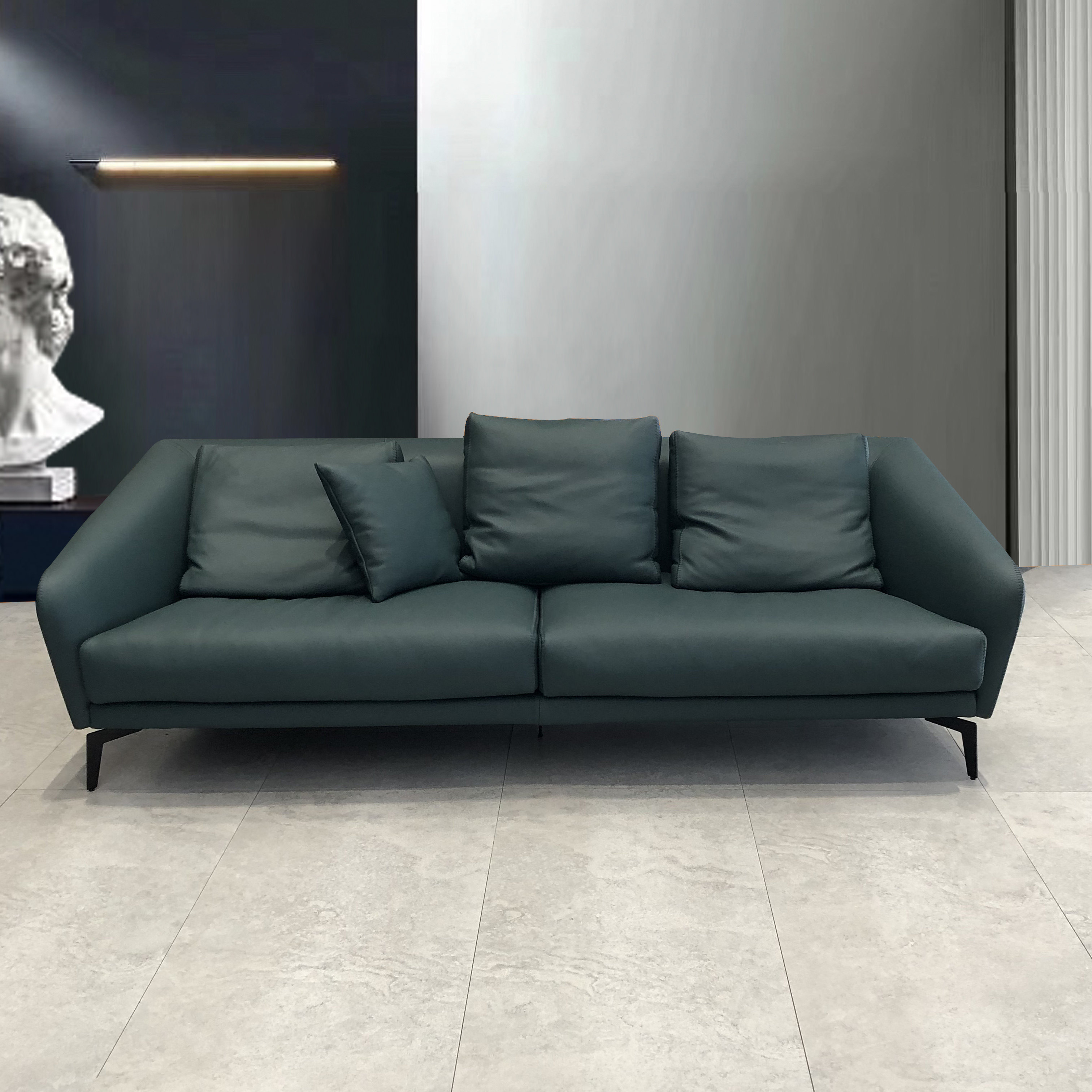 沙发意式极简小户户型客厅家具头层牛皮2米整体皮艺沙发