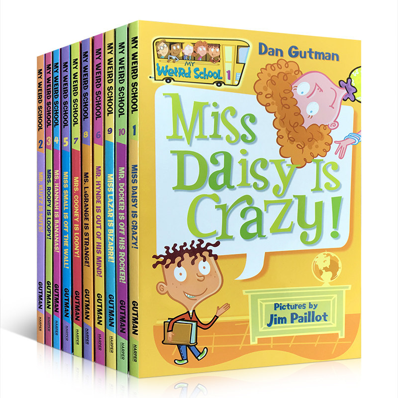 英文原版进口儿童小说 my weird school疯狂学校10册美国小学生初级