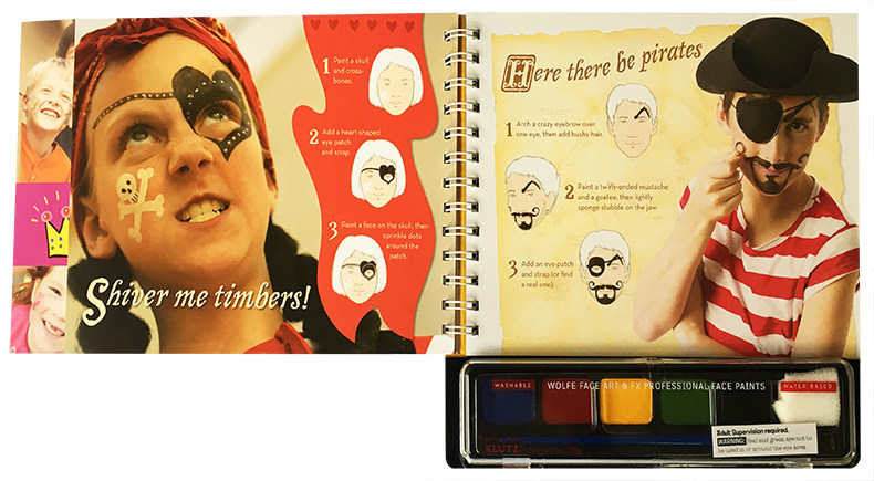 进口英文原版绘本klutzfacepainting脸部彩绘假面舞会小朋友创意礼物