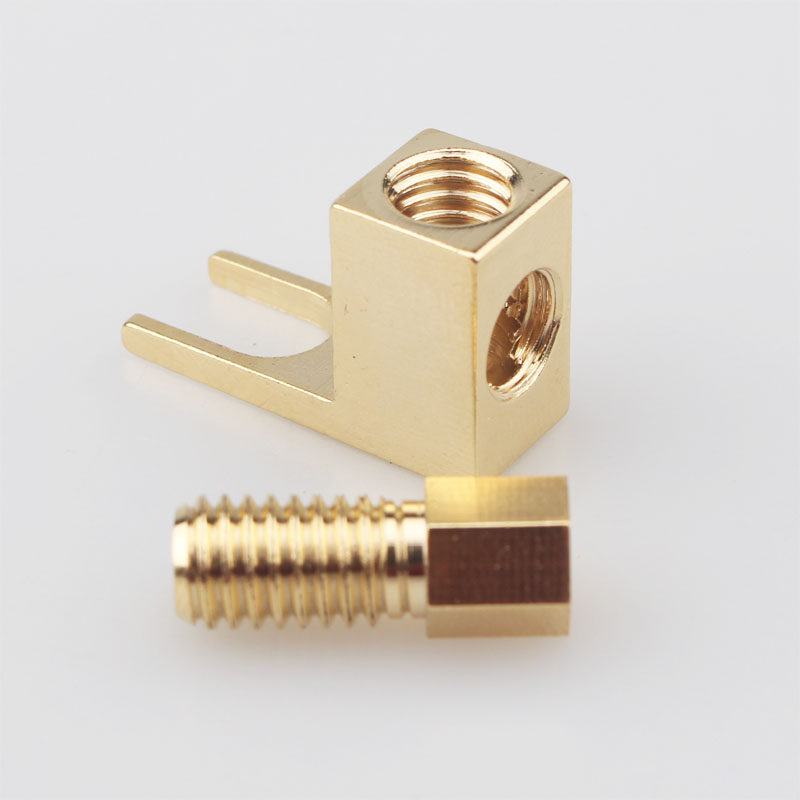 发烧音响胆机高档古董机接线叉转香蕉喇叭转换插头端子