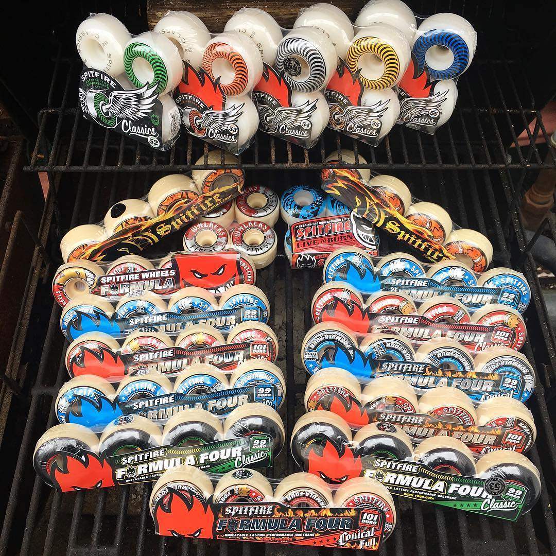 进口spitfire轮子正品f4小火轮滑板轮子叨叨滑板店小火人轮子