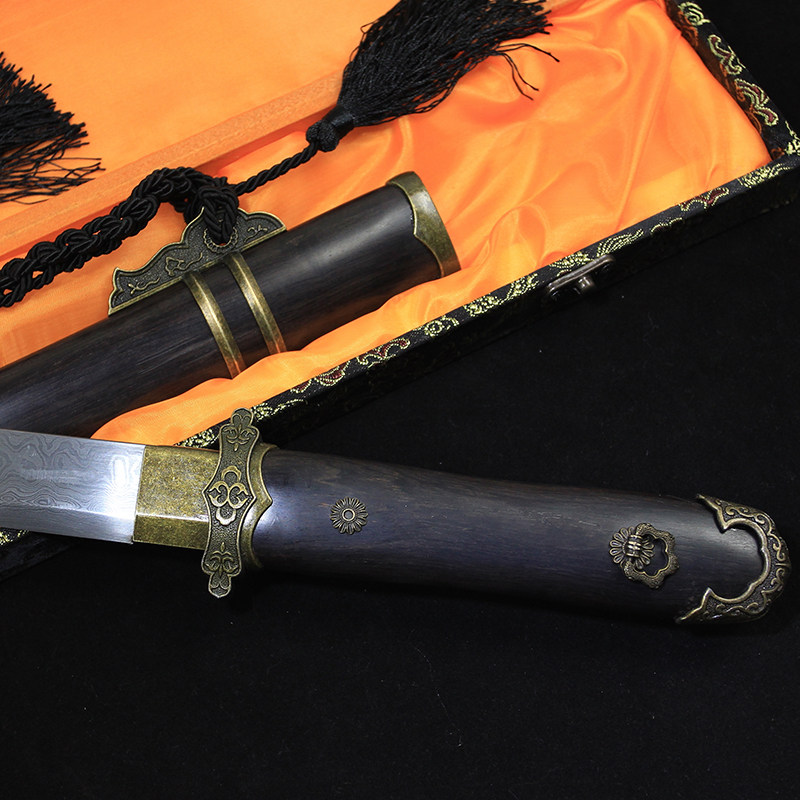 宝剑龙泉市古剑轩花纹钢剑刀短款唐剑冷兵器刀剑未开刀剑