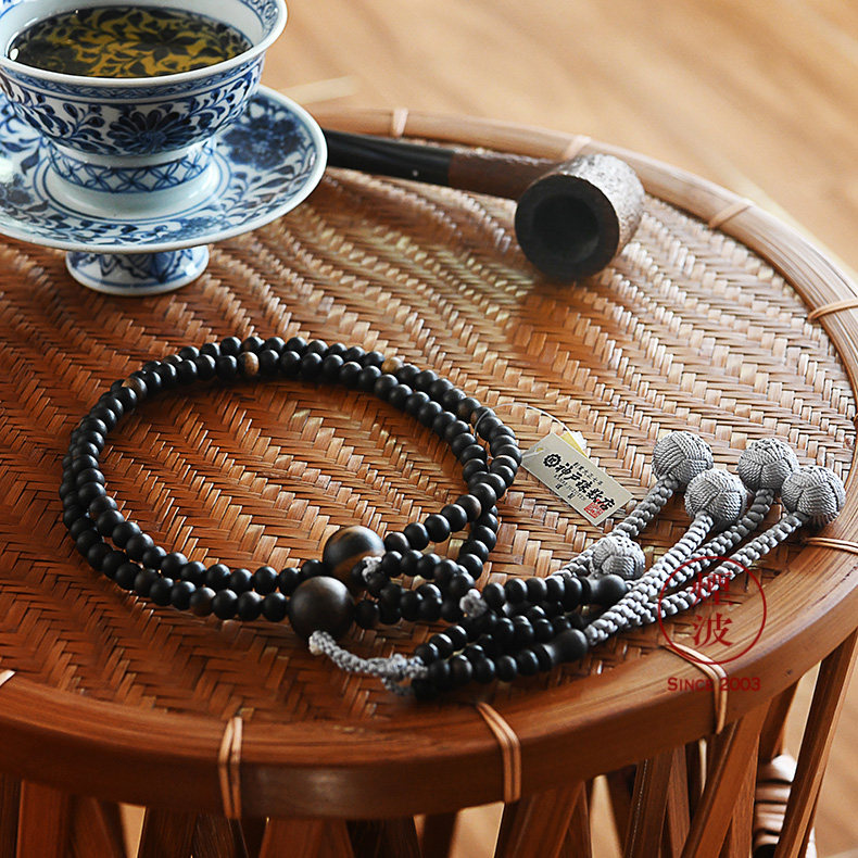念珠天然日本京都实木佛珠数珠手持日莲宗佛珠