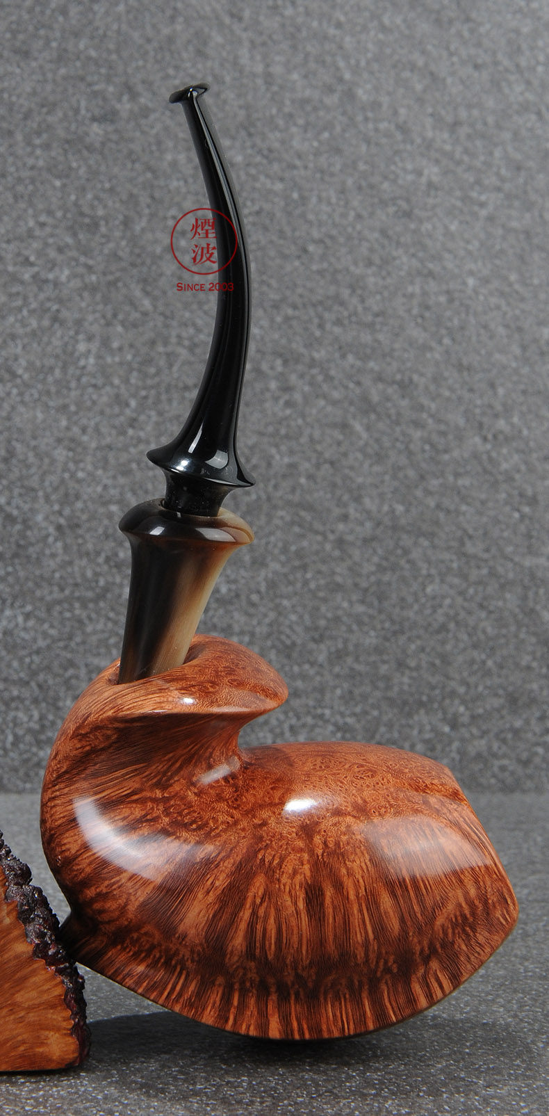 烟波丹麦lasseskovgaardfreehand手工石楠木楠木牛角烟斗烟斗