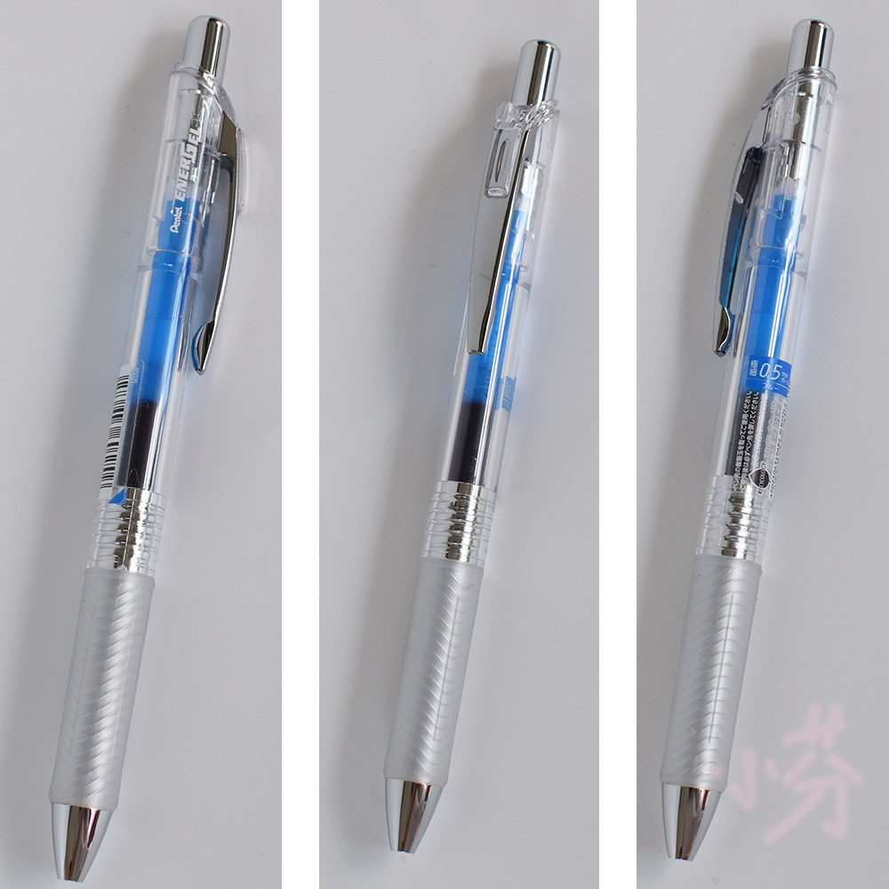 日本派通energel透明限定中性笔bln75tl速干学生笔记中性笔